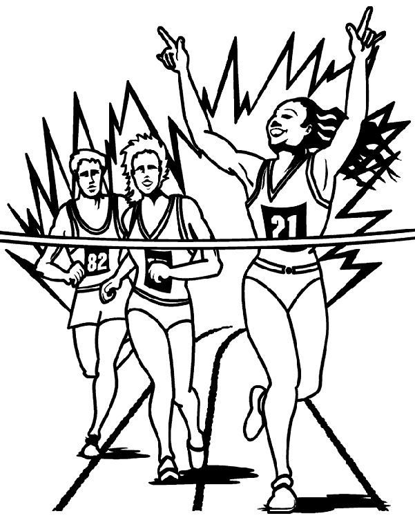 Running Coloring Page